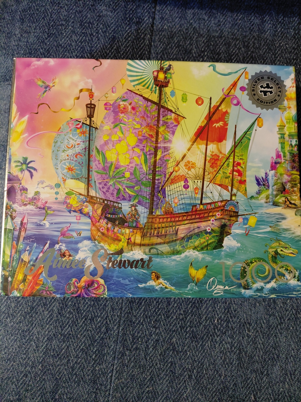 Anne Stewart Colorful Fantasy Ship Puzzle Art